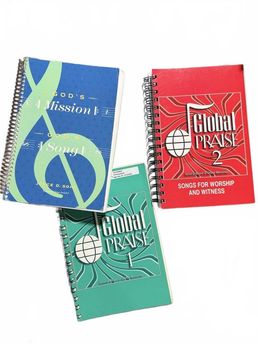 Global Praise 1 2 God's Mission Song GBGM Spiral Hymnal Songbook Lot Methodist